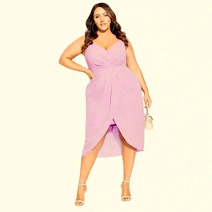 City Chic Tulip Lilac dress size M/18